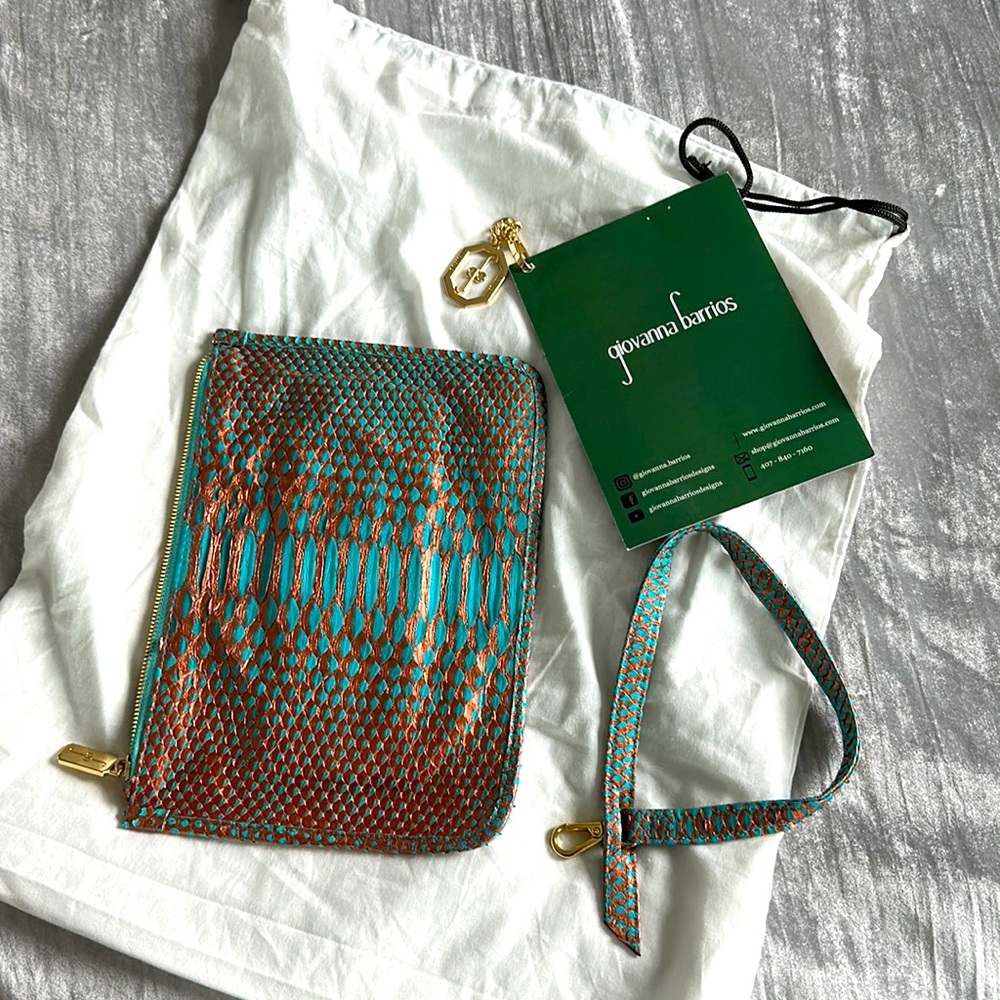 Designer Clutch Python Handbag/Wristlet - image 1